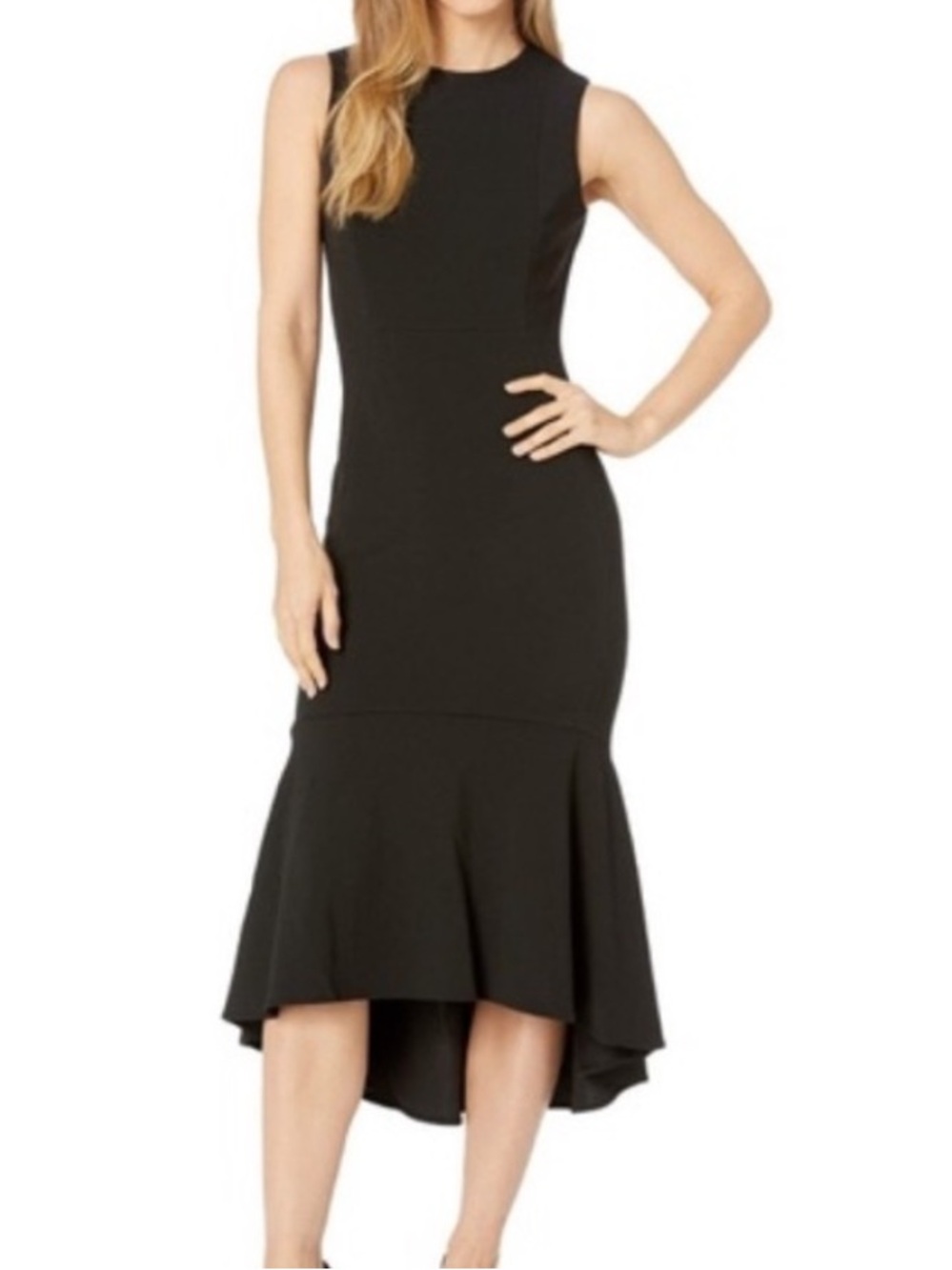 Calvin Klein Elegant Black Sleeveless Dress